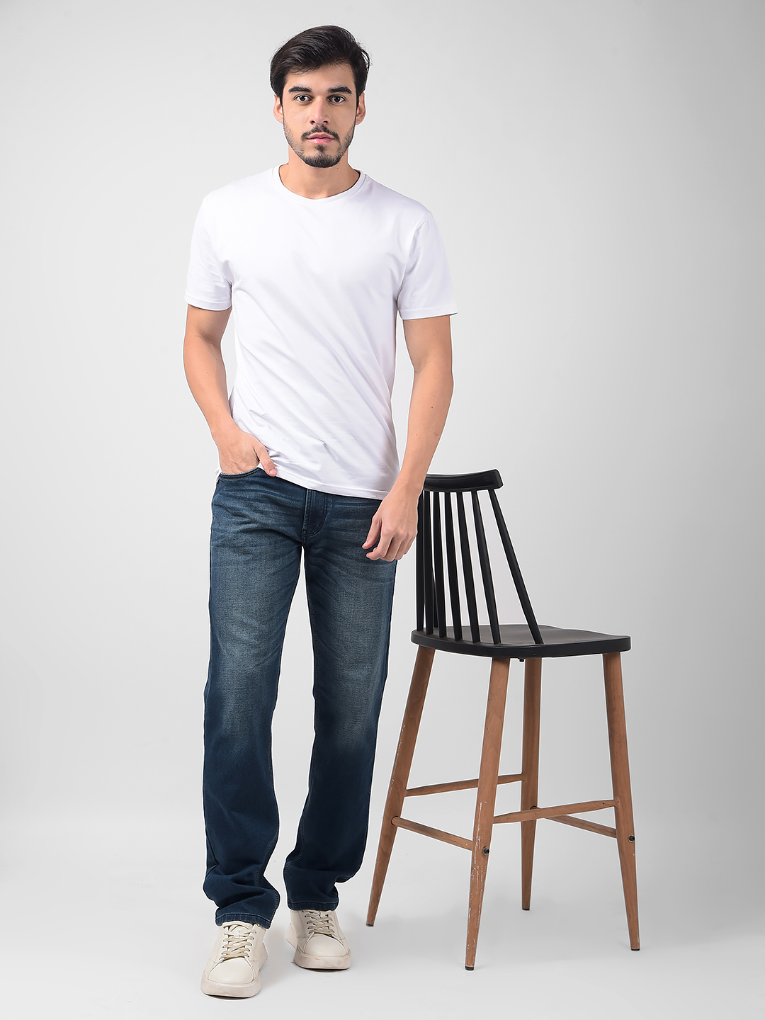 Numero Uno Men Solid Blue Jeans